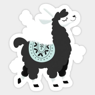 Happy Lama - Water green Sticker